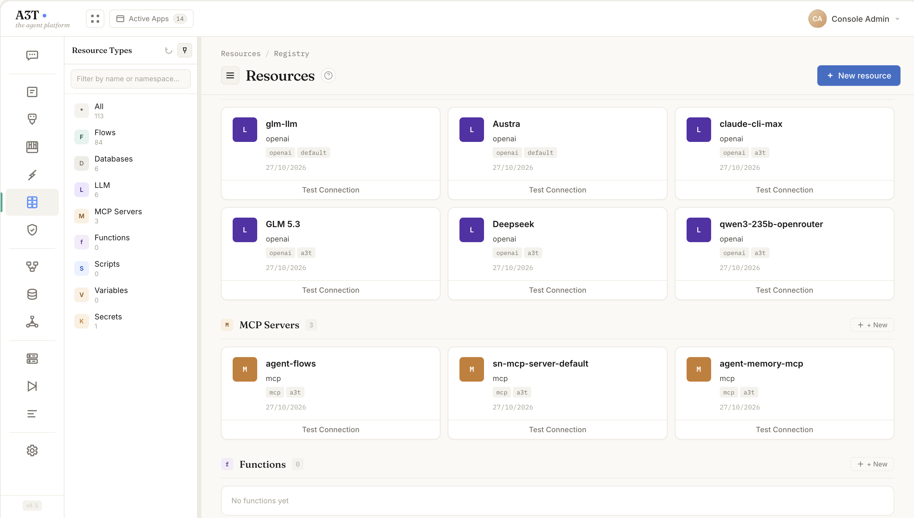 Resource registry